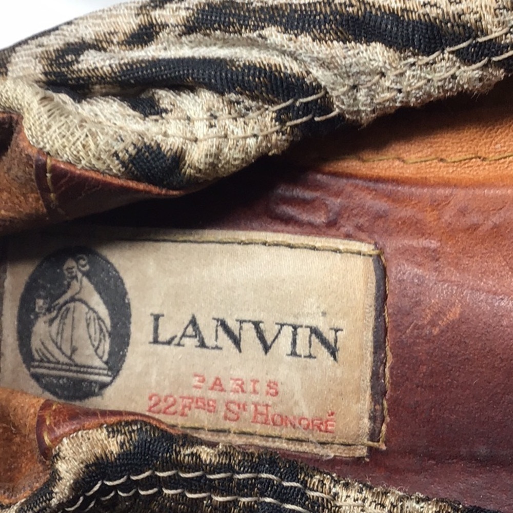 Lanvin Animal Print Fabric Bow Ballerina Flats Size 8.5 - Picture 6 of 12